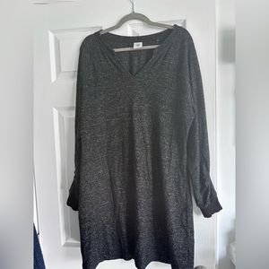 Cabi Black and Grey Sweater /Sweatshirt Dress - Size L